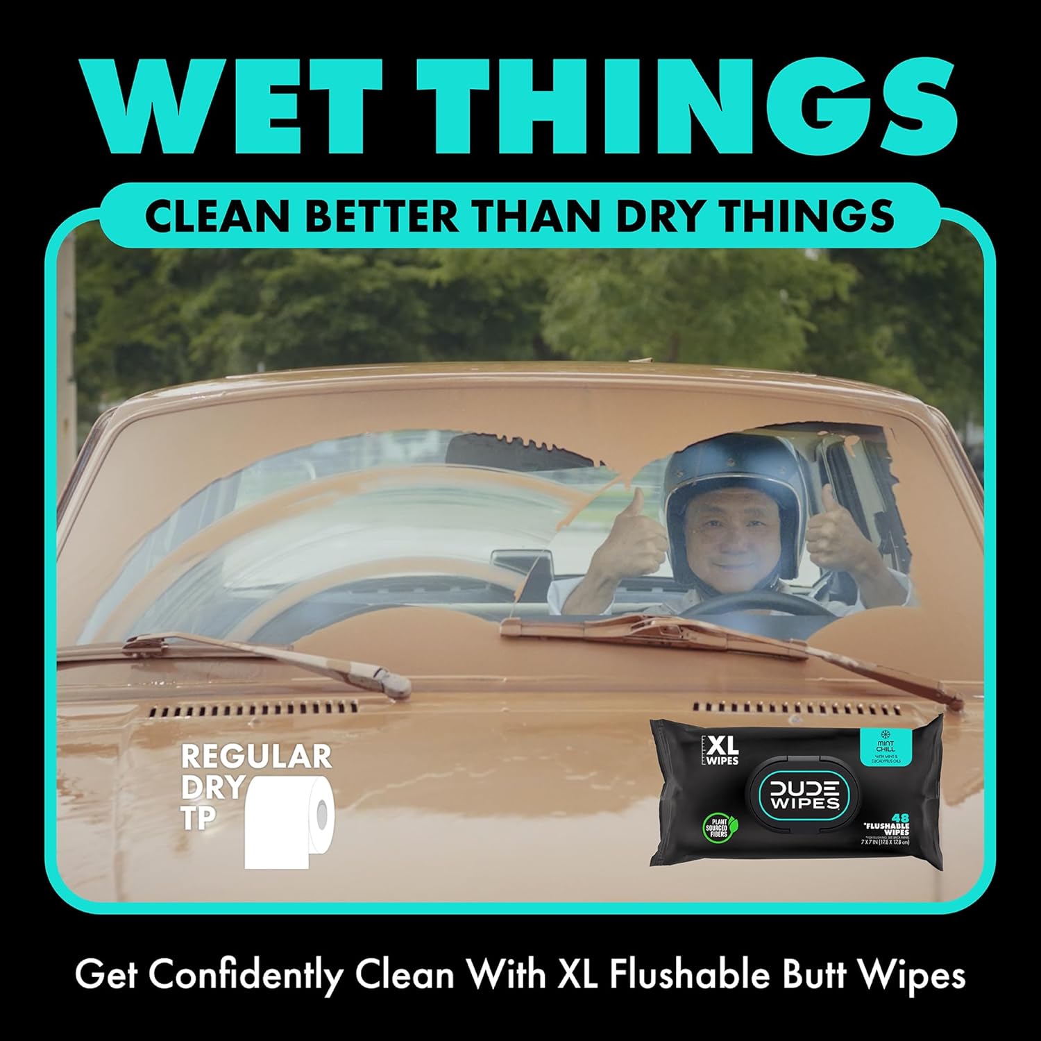 DUDE Wipes - Mint Chill Extra-Large Adult Wet Wipes with Eucalyptus & Tea Tree Oil,18 Pack, 864 Wipes, 1 Spray Bottle
