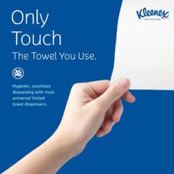 Kleenex C-Fold Paper Towels, Bulk (01500), Absorbent, White (150 Sheets/Pack, 16 Packs/Case, 2,400 Sheet Total)