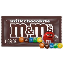 M&M'S Milk Chocolate Candy, Full Size 1.69 oz Bag, Pack of 36 Bulk Candy Chocolate