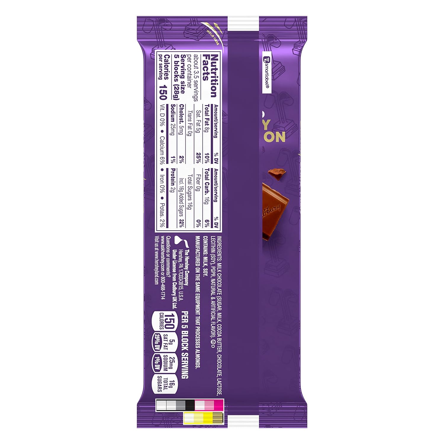 Cadbury Dairy Milk Chocolate Candy Bars, 3.5 oz (14 Count)