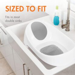 Boon Soak 3 Stage Baby Bathtub - Baby Bath Tub with Three Support Positions for Newborn to Toddlers - Gray