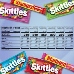 SKITTLES & STARBURST Assorted Candy Variety Pack for Holidays, Gifts, Parties, Candy Assortment, 37.05 oz (30 Count) Bulk Box