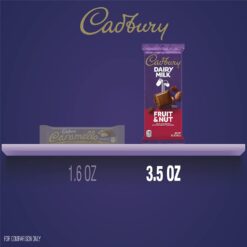 CADBURY DAIRY MILK Fruit & Nut Milk Chocolate Candy Bars, 3.5 oz (14 Count)