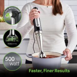 Braun MultiQuick 7 Smart-Speed Hand Blender with 500 Watts of Power, Whisk, Masher, and 6-Cup Food Processor