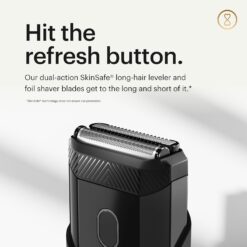 MANSCAPED The Handyman Compact Face Shaver – Portable Men’s Travel Facial Hair Groomer, USB-C Rechargeable Razor