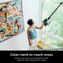 Shark Corded Stick Vacuum, Ultra-Lightweight, Swivel Steering, Powerful Deep-Cleaning, Floor-to-Ceiling Versatility, Green, CS110EM