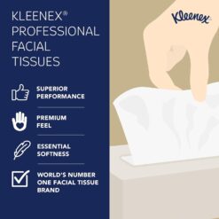 Kleenex Professional Facial Tissue, Bulk (21606), 2-Ply, White, Flat Boxed Format, (125 Tissues/Box, 48 Boxes, 6,000 Sheets/Case)