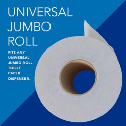 Scott Professional 100% Recycled Fiber High-Capacity Jumbo Roll Bulk Toilet Paper, 2-Ply, White,(12 Rolls at 1,000' Each, 12,000'/Case)