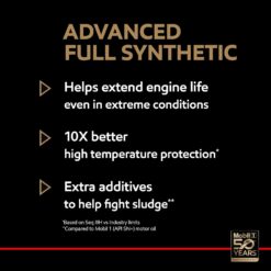 Mobil 1 Advanced Full Synthetic Motor Oil 10W-30, 5 Quart
