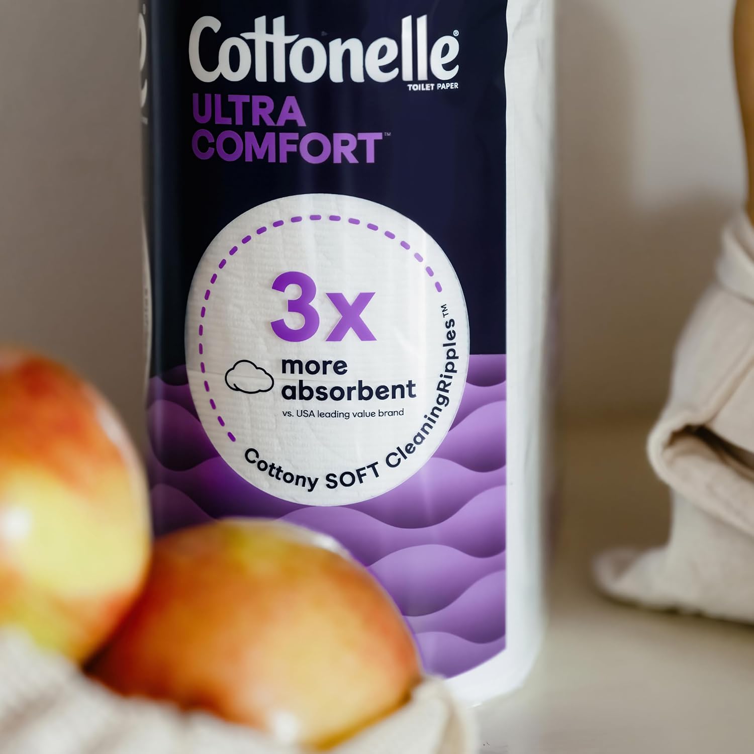Cottonelle Ultra Comfort Toilet Paper with Cushiony CleaningRipples Texture, 32 Family Mega Rolls