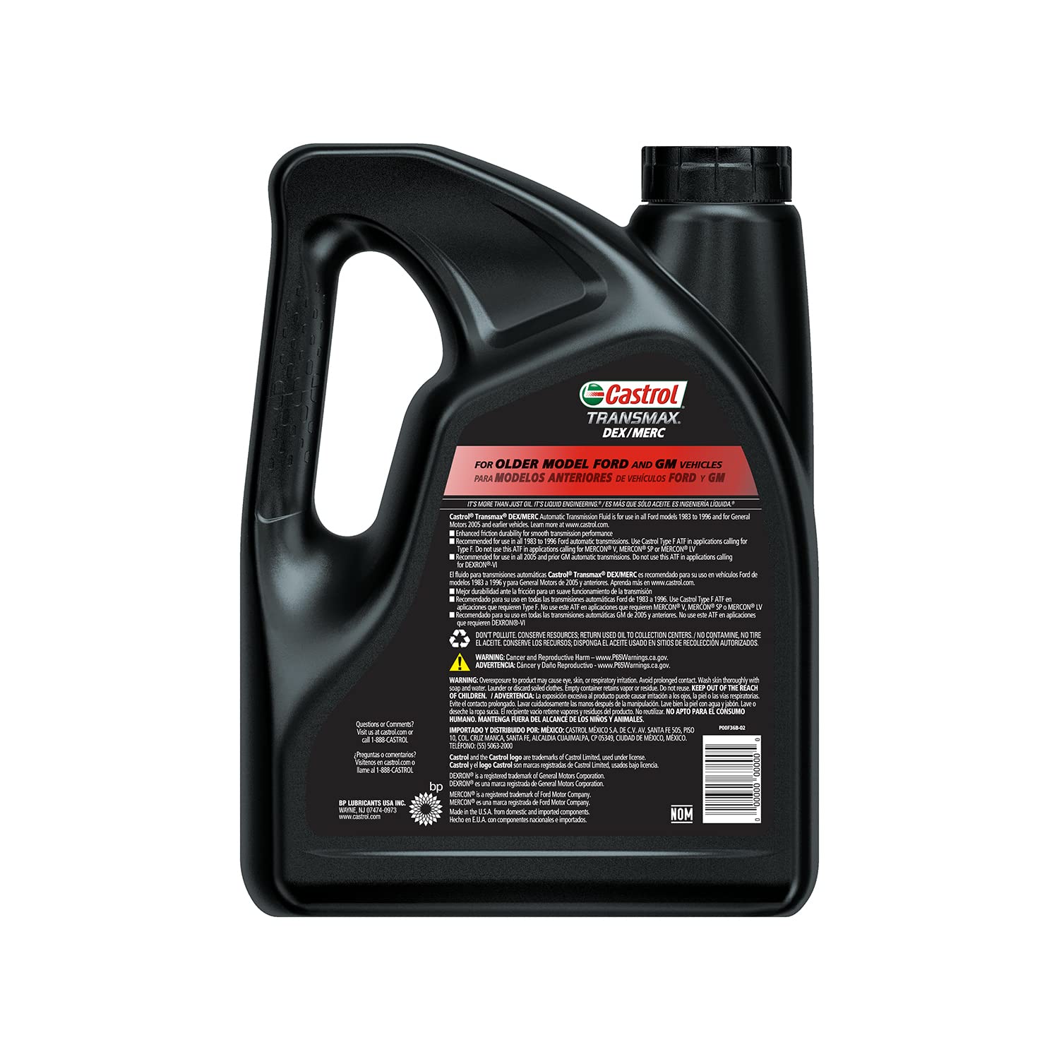 Castrol TRANSMAX DEX/MERC ATF, 1 Gallon, Pack of 3
