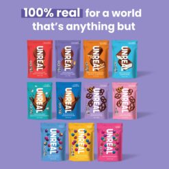UNREAL Dark Chocolate Almond Butter Cups, 5g Sugar, Certified Vegan, Gluten Free, Fair Trade, Non-GMO, 0.53 Ounce (Pack of 40)