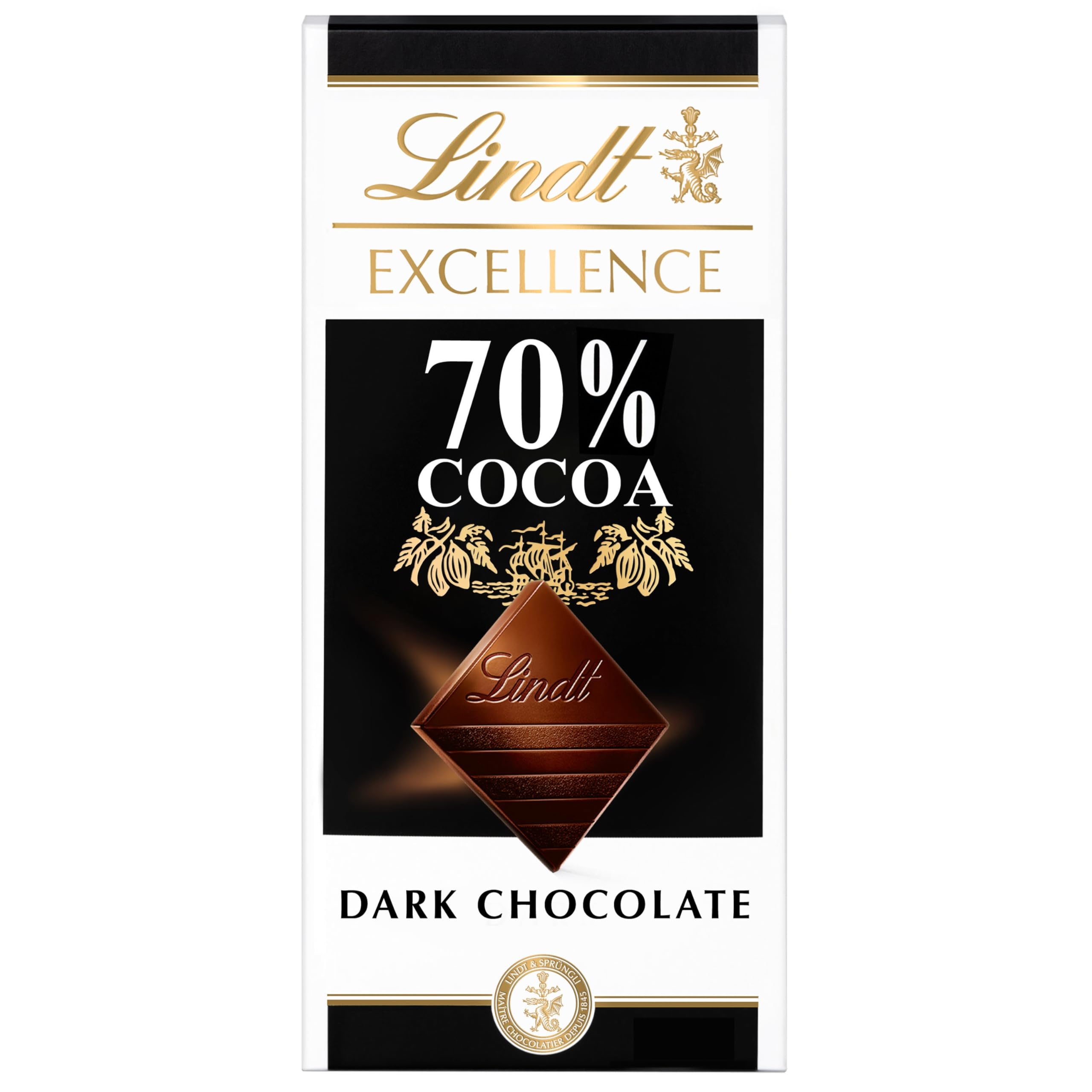 Lindt EXCELLENCE 70% Cocoa Dark Chocolate Bar, Easter Chocolate Candy, 3.5 oz. (12 Pack)