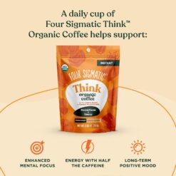 Four Sigmatic Organic Mushroom Coffee | Instant Mushroom Coffee Mix with Lion's Mane, Chaga and Rhodiola
