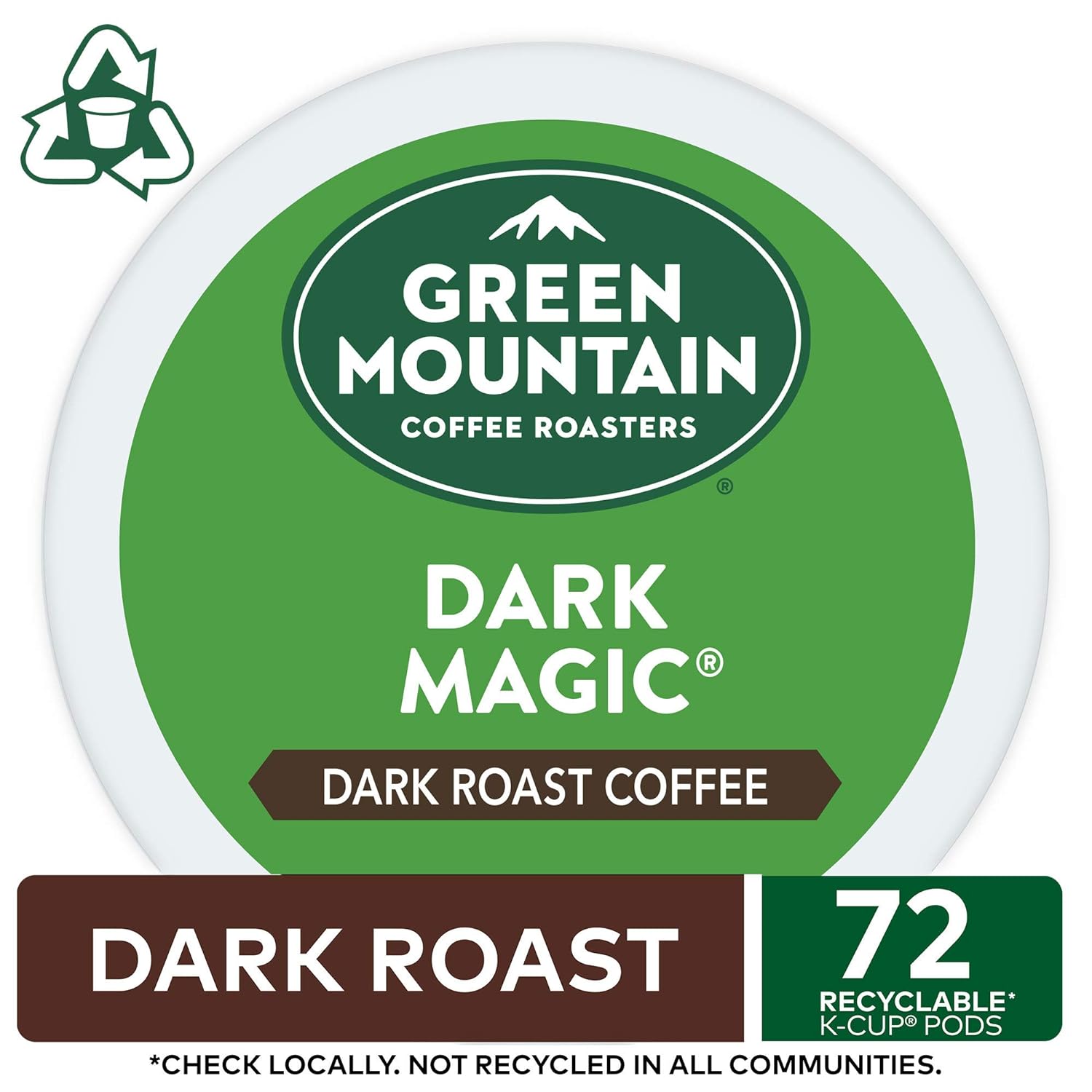 Green Mountain Coffee Roasters Dark Magic Keurig Single-Serve K-Cup Pods, Dark Roast Coffee, 72 Count