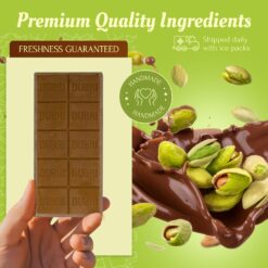 ZEMUS Dubai Chocolate Bar with Pistachio, 7 oz, Handmade Viral Dubai Chocolate, Crispy Shredded knafeh with Rich Chocolate (Pack of 1)