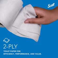 Scott Professional 100% Recycled Fiber Standard Roll Bulk Toilet Paper, 2-Ply, White, (80 Rolls of 473 Sheets, 37,840 Sheet Total)