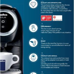 Lavazza BLUE Classy Mini Single Serve Espresso Coffee Machine LB 300