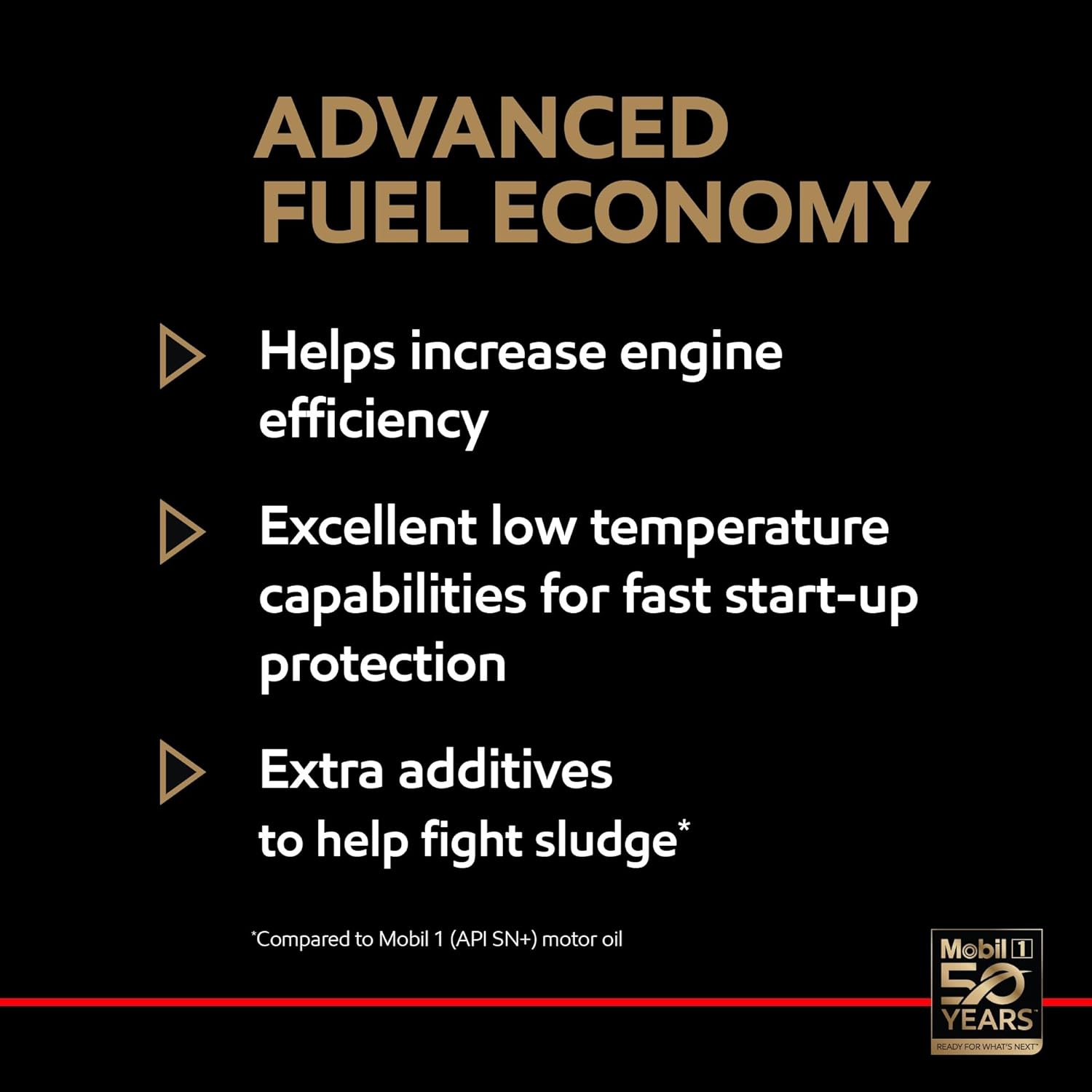 Mobil 1 Advanced Fuel Economy Full Synthetic Motor Oil 0W-16, 5 Quart