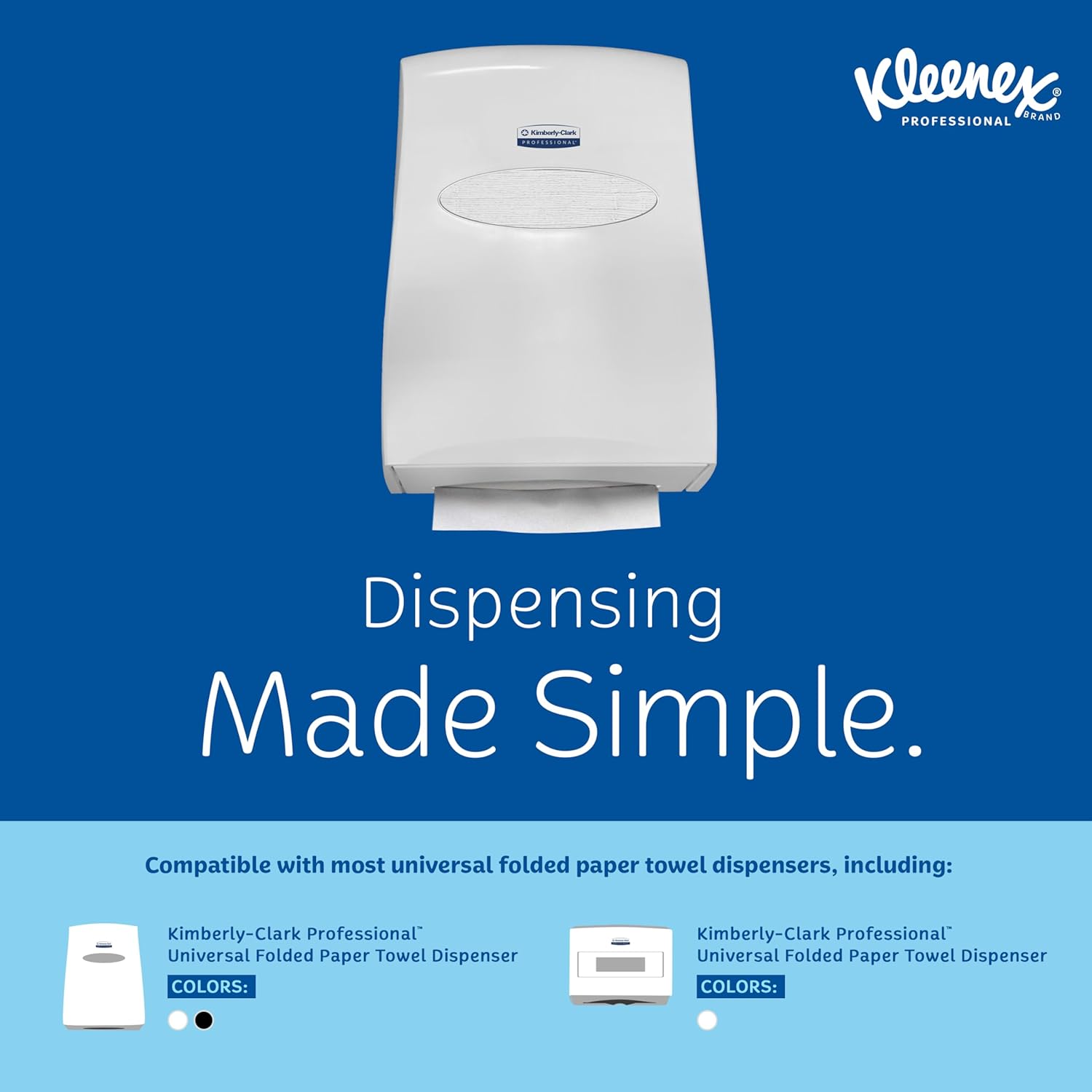 Kleenex C-Fold Paper Towels, Bulk (01500), Absorbent, White (150 Sheets/Pack, 16 Packs/Case, 2,400 Sheet Total)