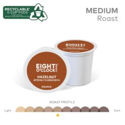 Eight O'Clock Coffee Hazelnut Keurig Single-Serve K-Cup Pods, Medium Roast Coffee, 96 Count
