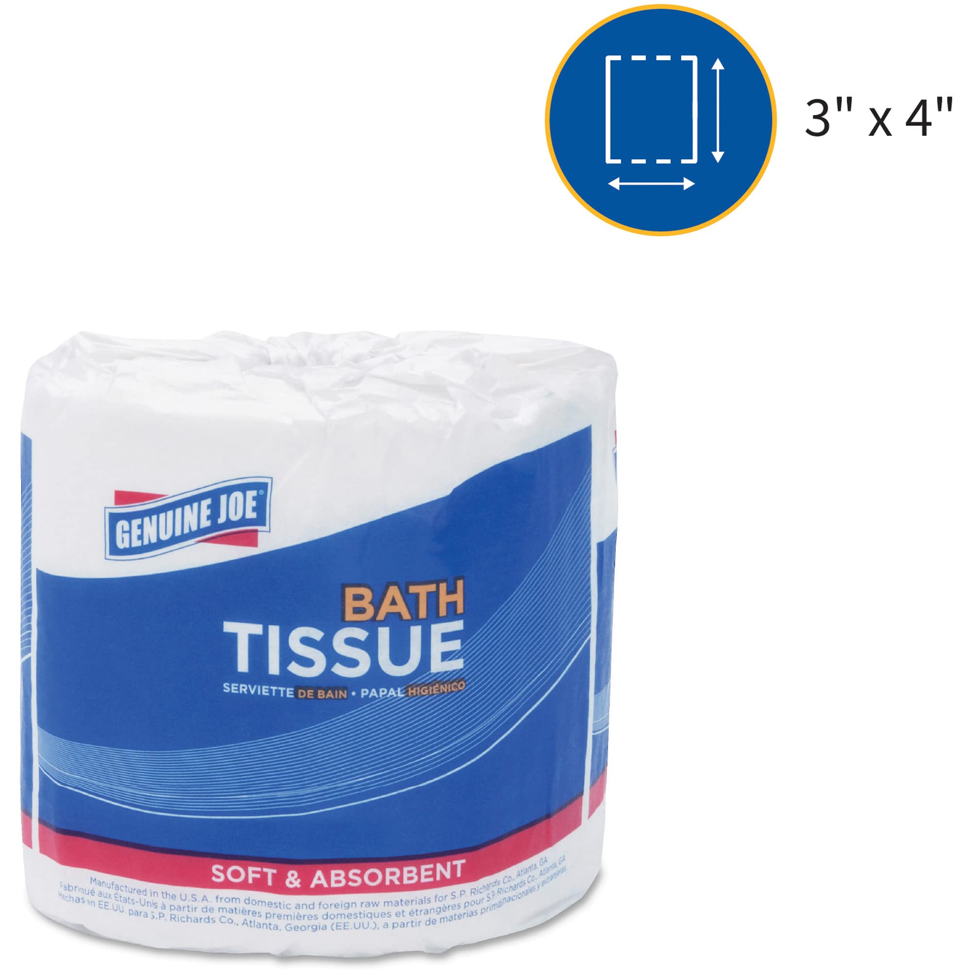 Genuine Joe GJO2540096 2-ply Standard Bath Tissue Rolls White, 96 rolls