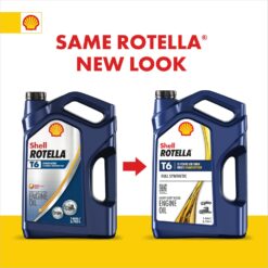 Shell Rotella T6 Full Synthetic 15W-40 Motor Oil, 1 Gallon (3 Pack)