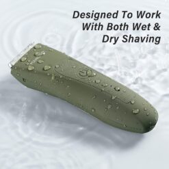 MANSPOT Manscape Pubic Hair Trimmer for Men and Women, Electric Ball Trimmer Pubic Trimmer Shaver, Green