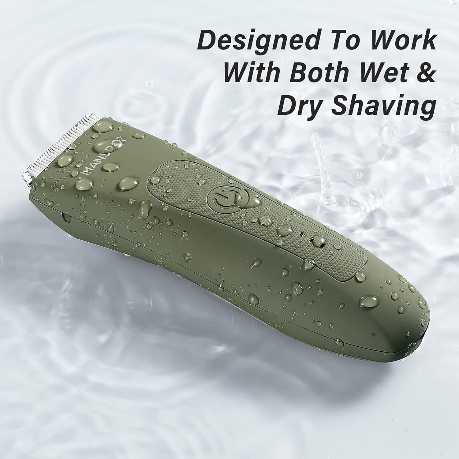 MANSPOT Manscape Pubic Hair Trimmer for Men and Women, Electric Ball Trimmer Pubic Trimmer Shaver, Green