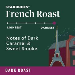 Starbucks K-Cup Coffee Pods, Dark Roast Coffee, French Roast for Keurig Brewers, 100% Arabica, 4 boxes (96 pods total)
