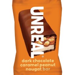 UNREAL Dark Chocolate Peanut Caramel Nougat Bars (30 Mini Bars), 70% Organic Ingredients, Fair Trade, Non-GMO, .67oz each