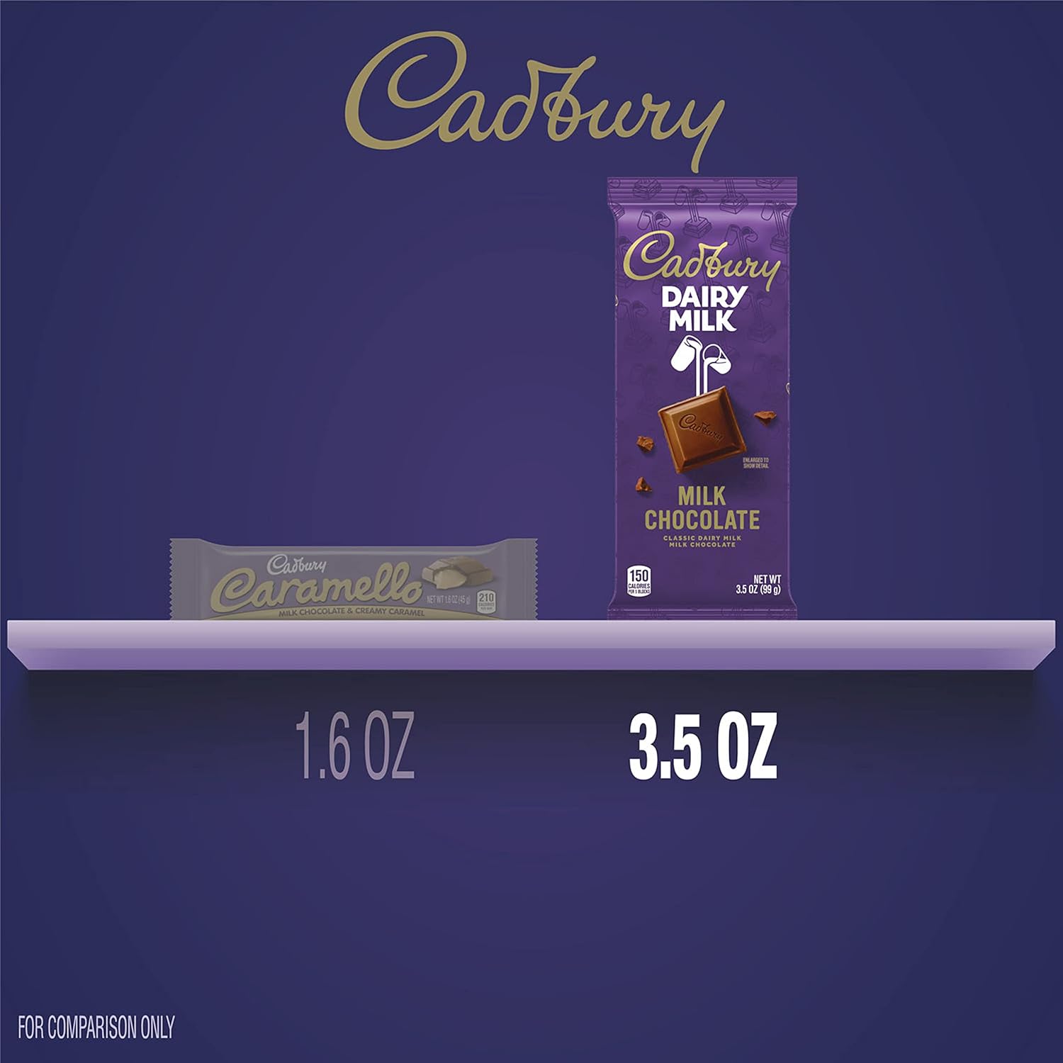 Cadbury Dairy Milk Chocolate Candy Bars, 3.5 oz (14 Count)