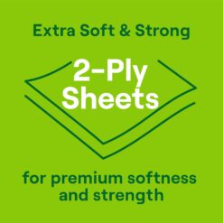 Seventh Generation Toilet Paper White Bathroom Tissue 2-ply 100% Recycled Paper without Chlorine Bleach 24 count, Pack of 2