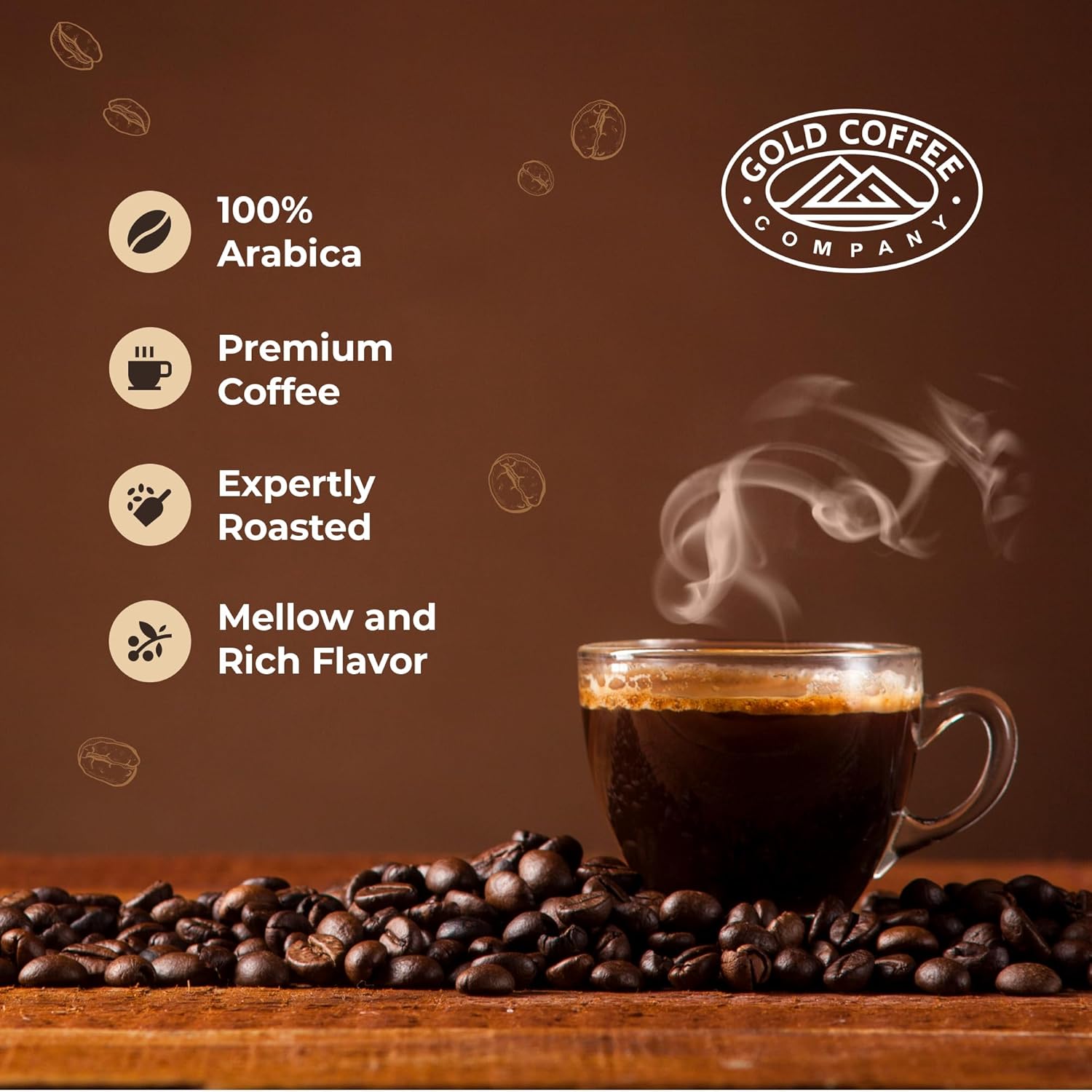 Gold Coffee Company Kanaloa Premium House Blend, Gourmet Medium Roast Whole Bean Coffee, 2 lbs. (Pack of 2)