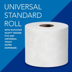 Scott Professional Standard Roll Bulk Toilet Paper (04460), 2-Ply, Elevated Design, White, (80 Rolls of 550 Sheets, 44,000 Sheet Total)
