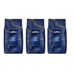 Lavazza Super Crema Whole Bean Coffee Blend, Medium Espresso Roast, 2.2-Pound Bag (Pack of 3)