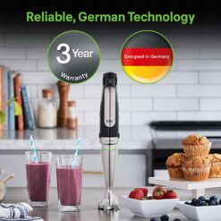 Braun MultiQuick 7 Smart-Speed Hand Blender with 500 Watts of Power, Whisk, Masher, and 6-Cup Food Processor