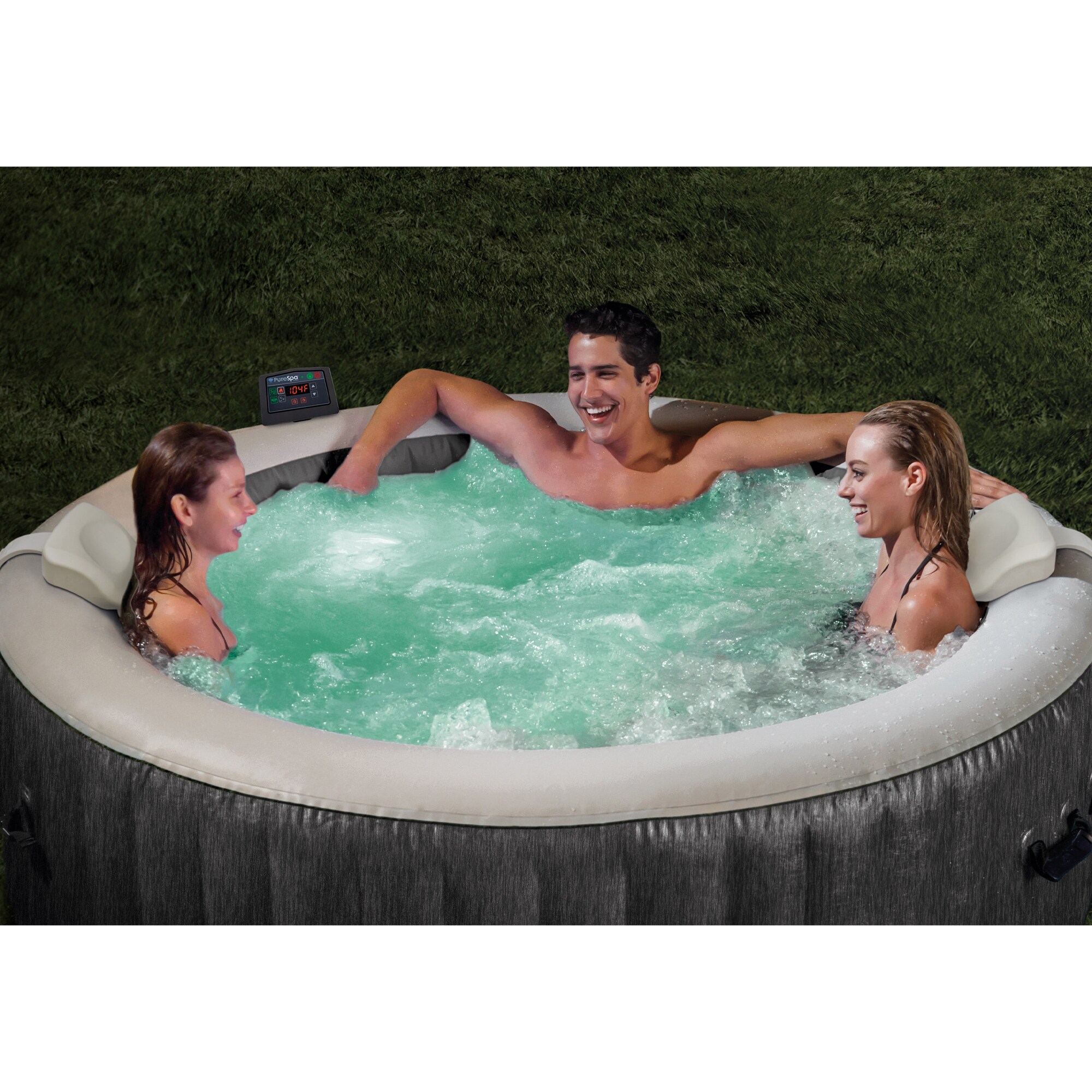 Intex PureSpa Plus Inflatable Bubble Jet Hot Tub and Replacement Filters (8 Pack) - Image 9