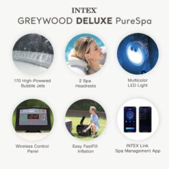 Alternative view of Intex PureSpa Plus Inflatable Bubble Jet Hot Tub with Non-Slip Seats (2 Pack)