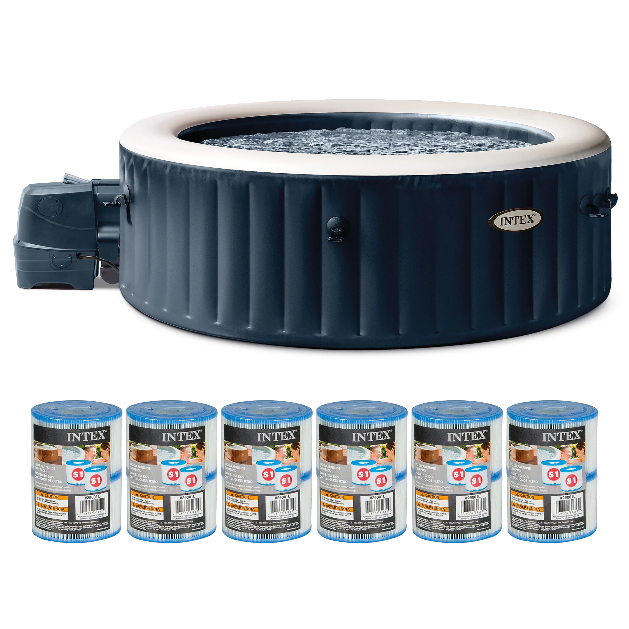 Intex PureSpa 140 Jet 4 -Person Inflatable Round Hot Tub (Cover Included)