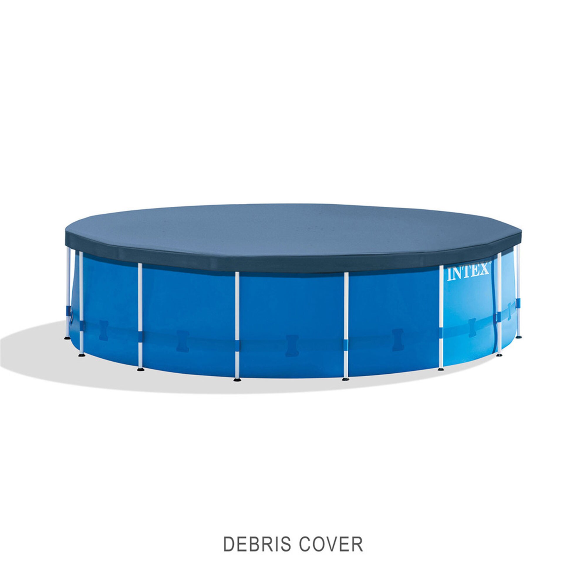 Intex 15-Feet x 15-Feet x 48-Inches Metal frame Round Above-Ground Pool with Filter Pump, Ground Cloth, Pool Cover, Ladder - Image 8
