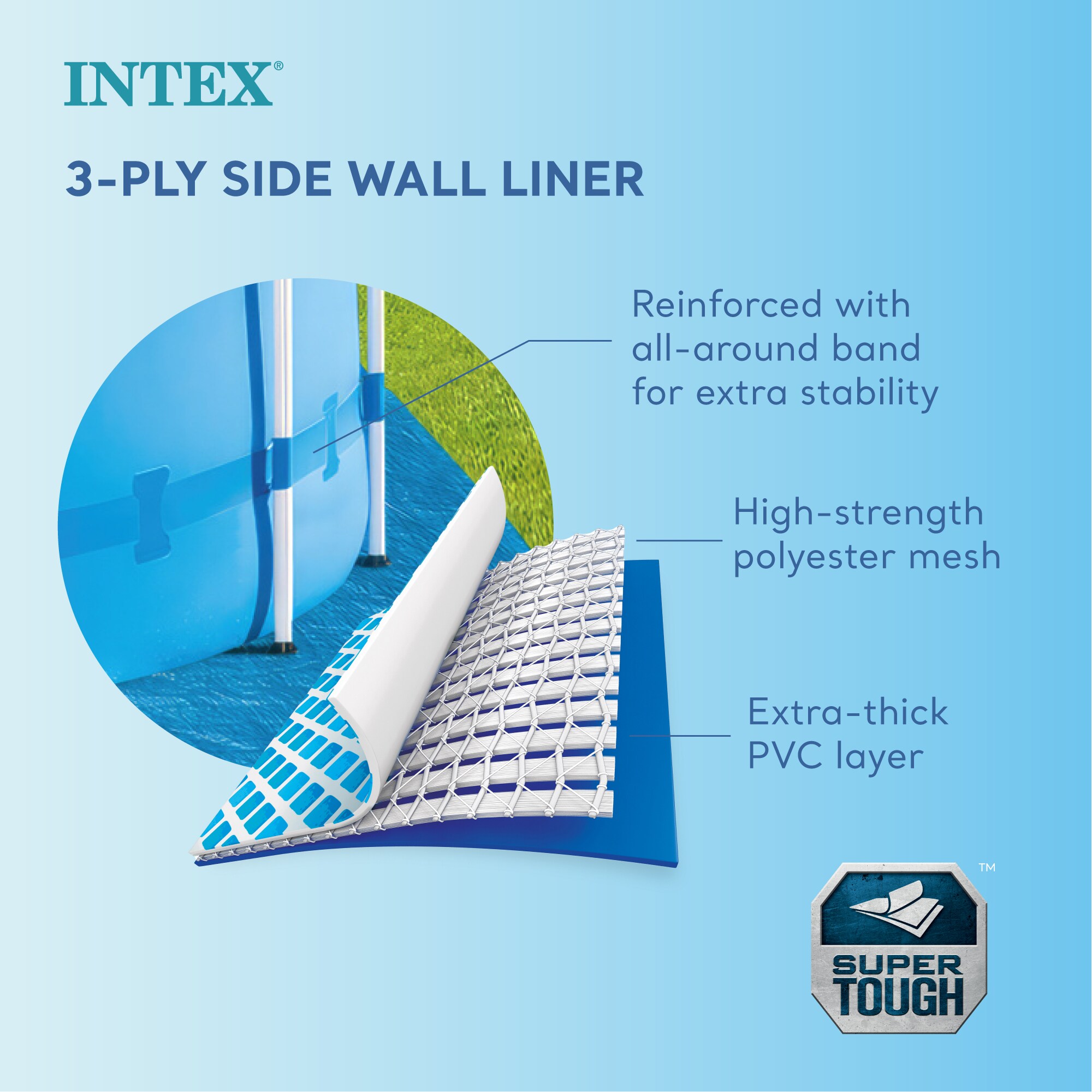 Intex 15-Feet x 15-Feet x 48-Inches Metal frame Round Above-Ground Pool with Filter Pump, Ground Cloth, Pool Cover, Ladder - Image 6