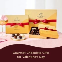 Godiva Chocolatier Anniversary Assorted Chocolate Gift Box, Creamy Milk Dark, and White Chocolates for Loved Ones, 36pc