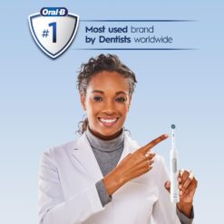 Oral-B Pro 1000 CrossAction Electric Toothbrush, Black and White, 2 Count