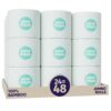 Bamboo Toilet Paper -24 Rolls Of Septic Safe Organic Toilet Paper 3-ply, 300 Sheets Per Roll - PFAs Free, FSC Certified