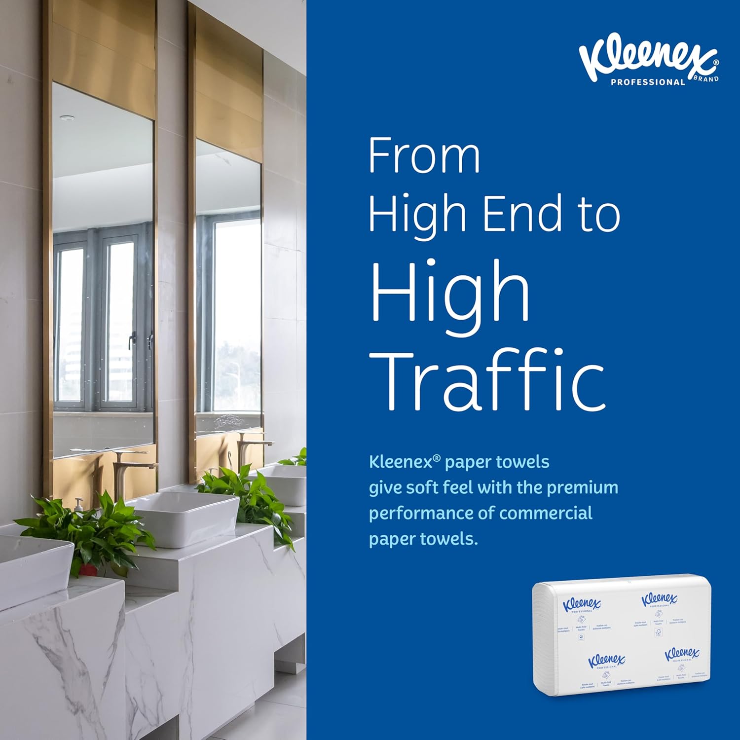 Kleenex C-Fold Paper Towels, Bulk (01500), Absorbent, White (150 Sheets/Pack, 16 Packs/Case, 2,400 Sheet Total)