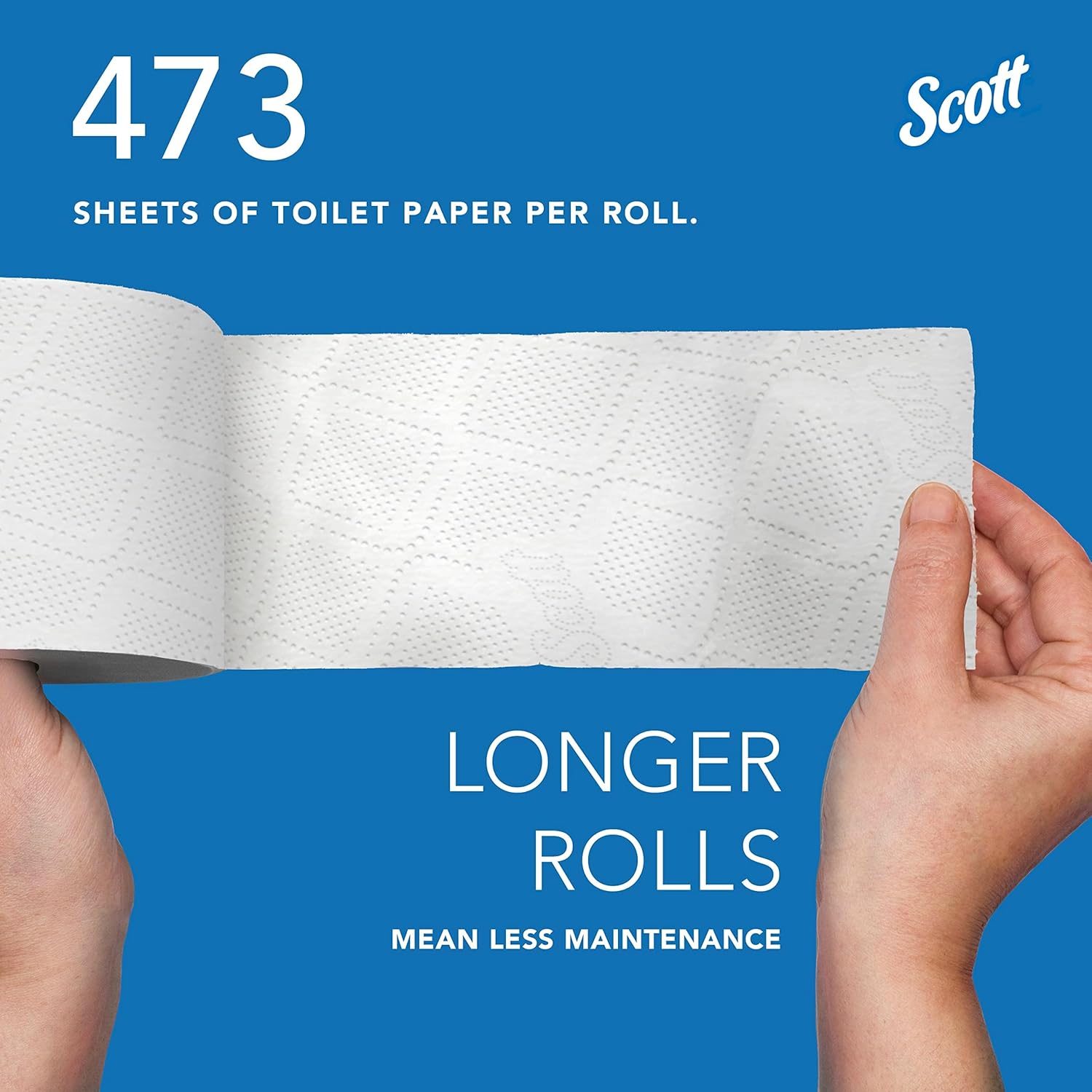 Scott Professional 100% Recycled Fiber Standard Roll Bulk Toilet Paper, 2-Ply, White, (80 Rolls of 473 Sheets, 37,840 Sheet Total)