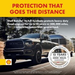 Shell Rotella T6 Full Synthetic 15W-40 Motor Oil, 1 Gallon (3 Pack)