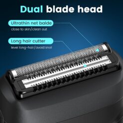 Brightup Compact Travel Shavers for Men, Portable Mini Foil Shaver USB-C Rechargeable Electric Razor