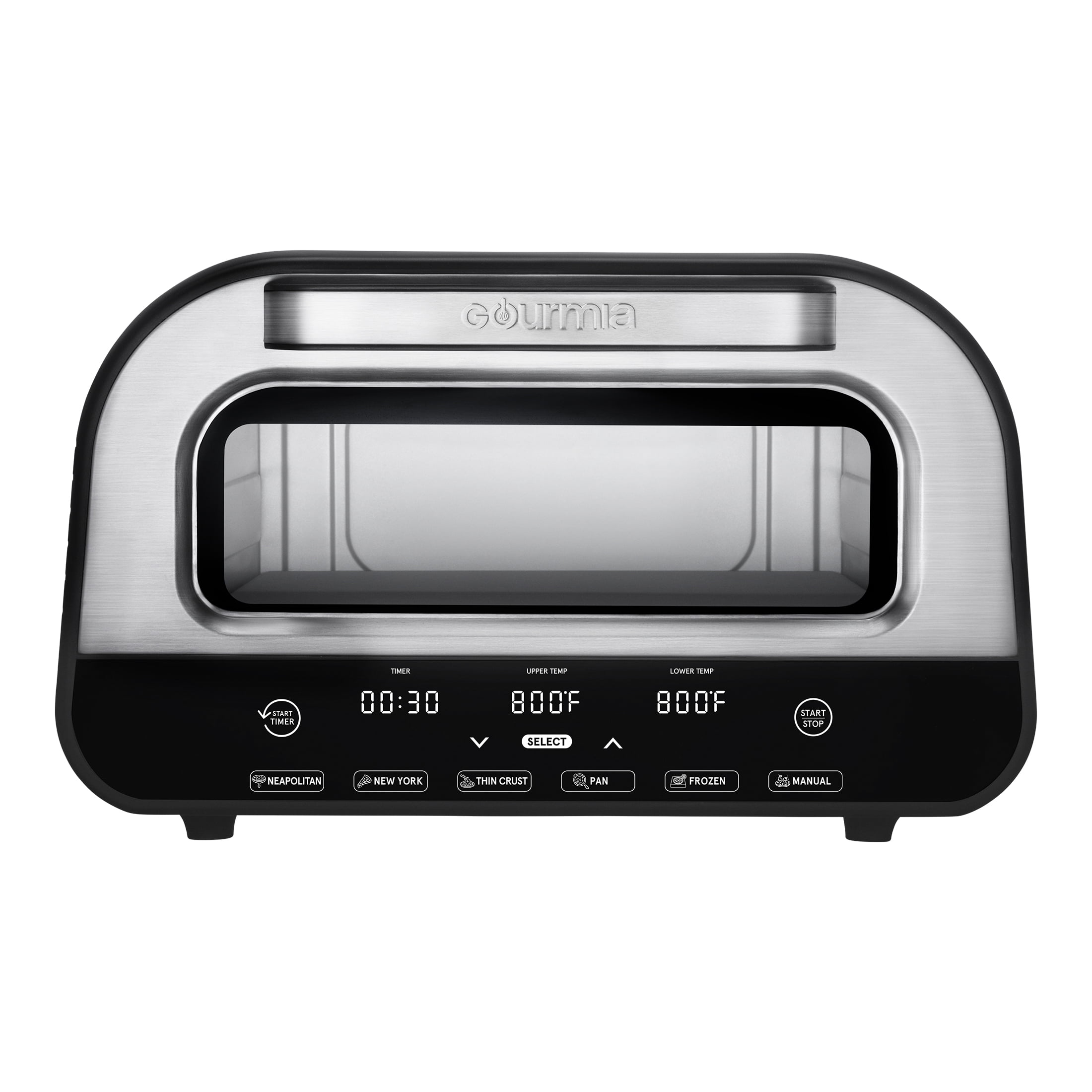 Gourmia Pizzeria Indoor Pizza Oven, with 6 Pizza Presets & Simple Touch Controls, Electric, New